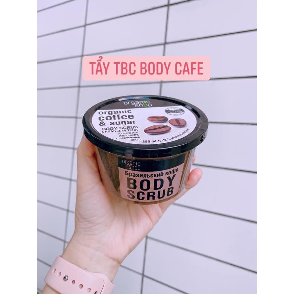 Tẩy Tế Bào Chết Body Organic Shop Coffee Sugar Body Scrub 250ml