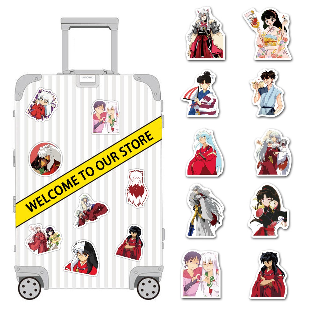 Set 100 Hình Dán Hoạt Hình Inuyasha Dùng Để Trang Trí