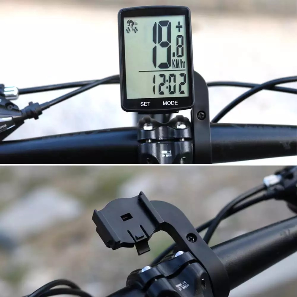 LIXADA Đa Chức Năng Màn Hình LCD Xe Đạp Máy Tính Dây Ít Bike Mưa Speedometer Đo Dặm Đi Xe Đạp 2.8Inch Không Thấm Nư