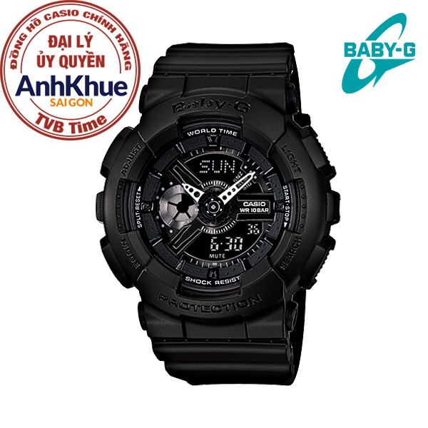 Đồng hồ nữ dây nhựa Casio Baby-G chính hãng Anh Khuê BA-110BC-1ADR