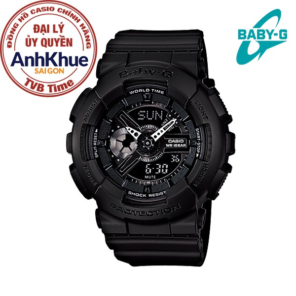 Đồng hồ nữ dây nhựa Casio Baby-G chính hãng Anh Khuê BA-110BC-1ADR