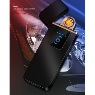 Bật lửa điện cảm ứng 2 mặt Touch Screen LED pin sạc USB