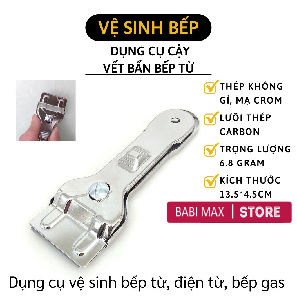 Vệ Sinh Bếp - Dao Cạo Vệ Sinh Bếp Từ, Bếp Gas Đánh Bay Các Vết Bẩn Bám Lâu babimax 6790