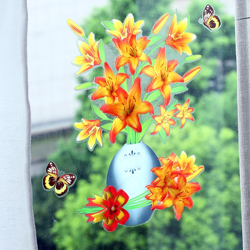 Tranh Dán Tường 3D, Tranh Bình Hoa 3D Dán Nổi, 12 Mẫu Siêu Đẹp Sắc Nét