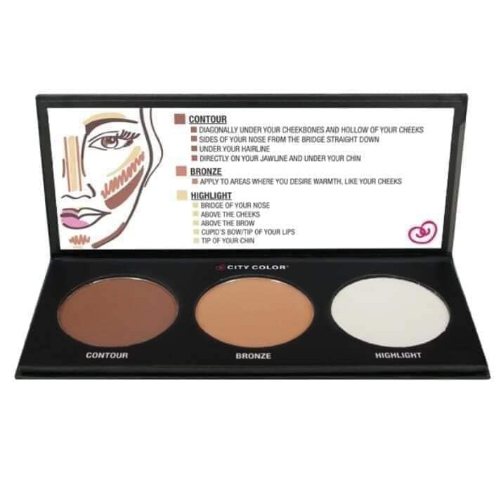 Bảng phấn tạo khối 3 ô City Color Contour Effects Palette