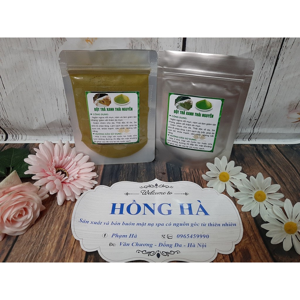 1kg Bột trà xanh đắp mặt Handmade