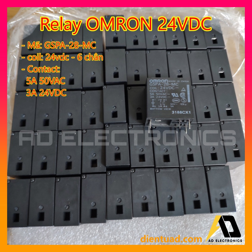 Relay / Rơ le OMRON 24vdc 6 chân 5A 50VAC / 3A 24VDC - relay bảo vệ loa
