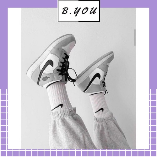 Tất nam nữ cổ cao thể thao chất liệu co dãn thoáng mát thấm hút mồ hôi