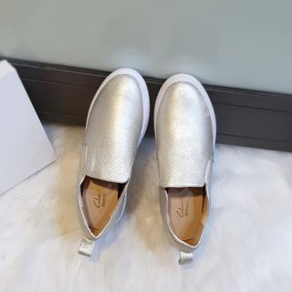 Slipon độn đế 5cm da thật