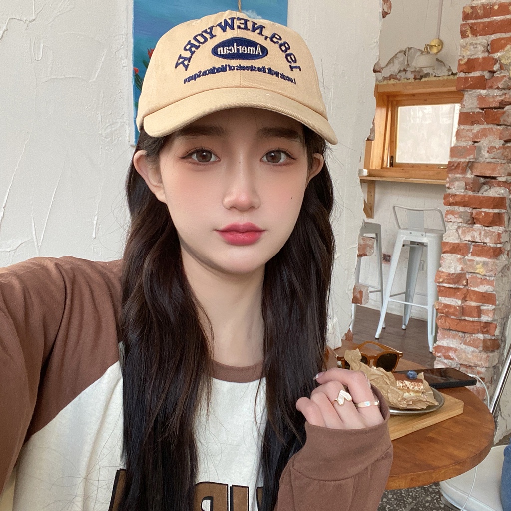 Mũ Lưỡi Trai Mềm Thêu Chữ Phong Cách Hàn Quốc
