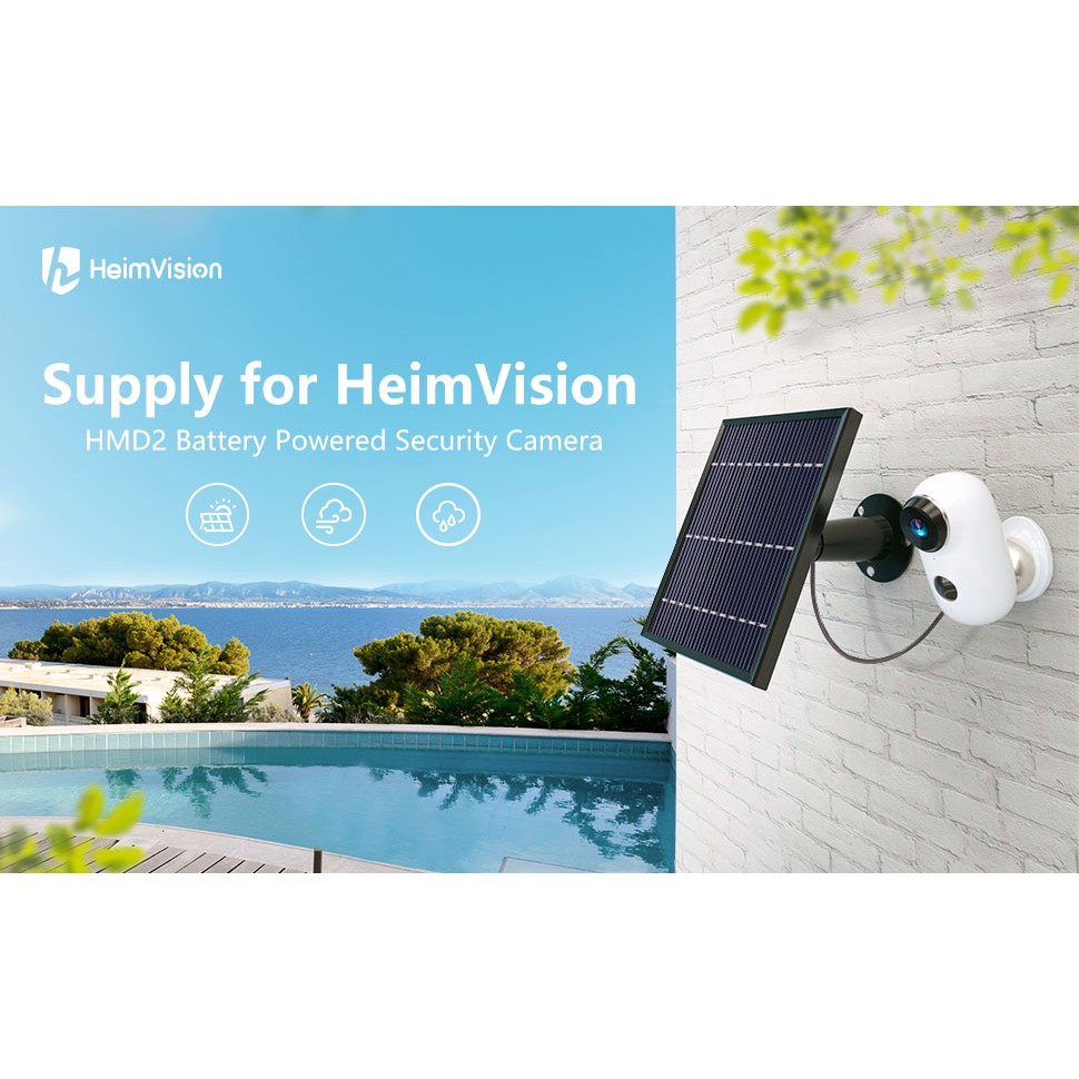 Tấm pin năng lượng mặt trời HeimVision HMS1. Tương thích với Camera an ninh HMD2/HMD3