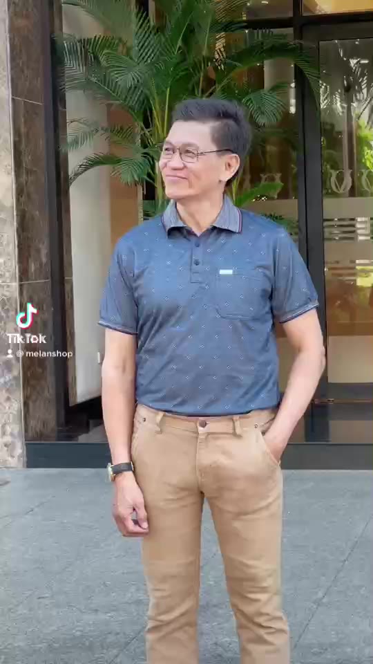 Áo thun thêu nhiều màu basic MELAN trung niên cho người lớn tuổi không xù lông vải cotton co giãn dày dặn | BigBuy360 - bigbuy360.vn