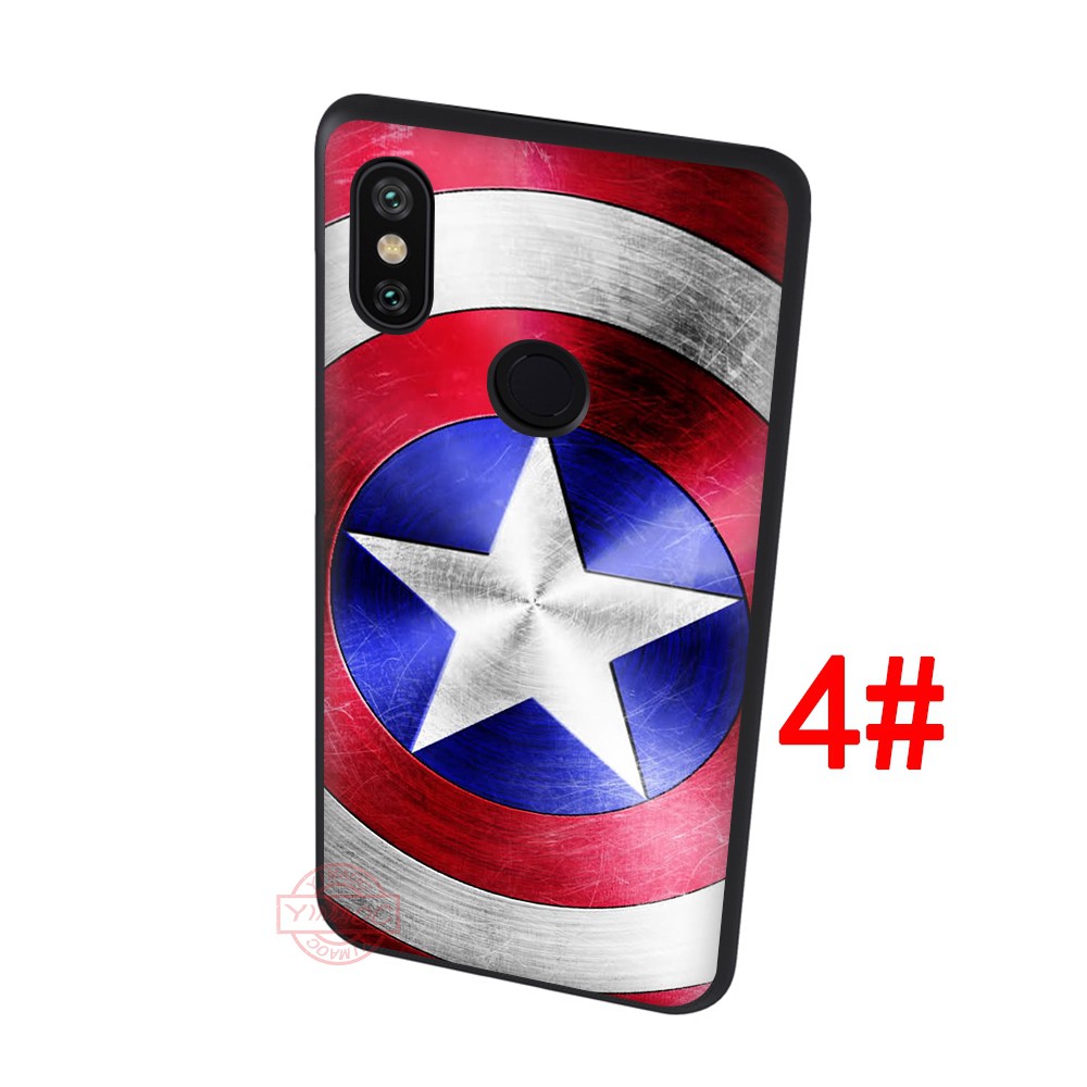  Ốp điện thoại phong cách captain america cho Xiaomi Mi 8 SE 9 SE 8 Lite A1 A2 Lite 5X 6X F1 Max 3