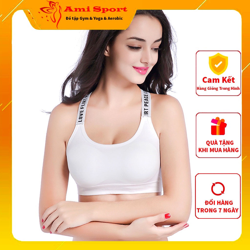 Áo bra thể thao nữ ôm body, vải co giãn, thấm hút mồ hôi Free Size A06