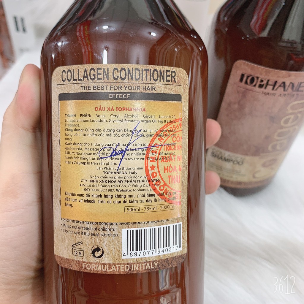Dầu gội xả phục hồi tóc hư tổn Haneda Collagen 500ml