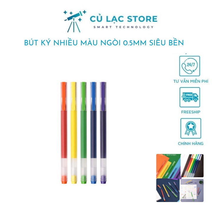 Bút nước ống mực x4 siêu bền nhiều màu ngòi 0.5mm chính hãng