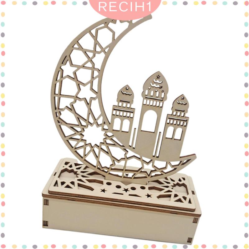 Phụ Kiện Trang Trí Nhà Cửa Bằng Gỗ Phong Cách Hồi Giáo EID Mubarak Ramadan