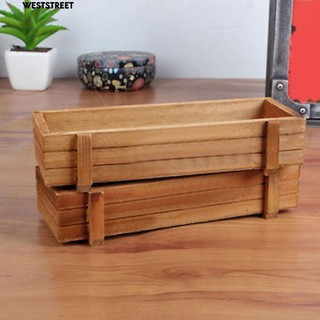 Khay gỗ trồng sen đá kiểu dáng đơn giản tiện dụng xinh xắn