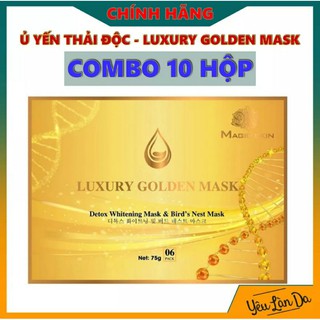 [SỈ 10 HỘP CÓ QUÀ TẶNG] Ủ YẾN THẢI ĐỘC LUXURY GOLDEN MASK