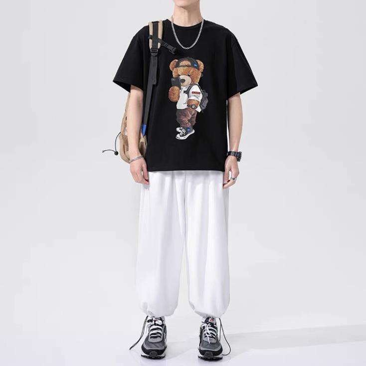 Áo phông Unisex hình Gấu, áo thun form rộng phong cách Hàn Quốc.