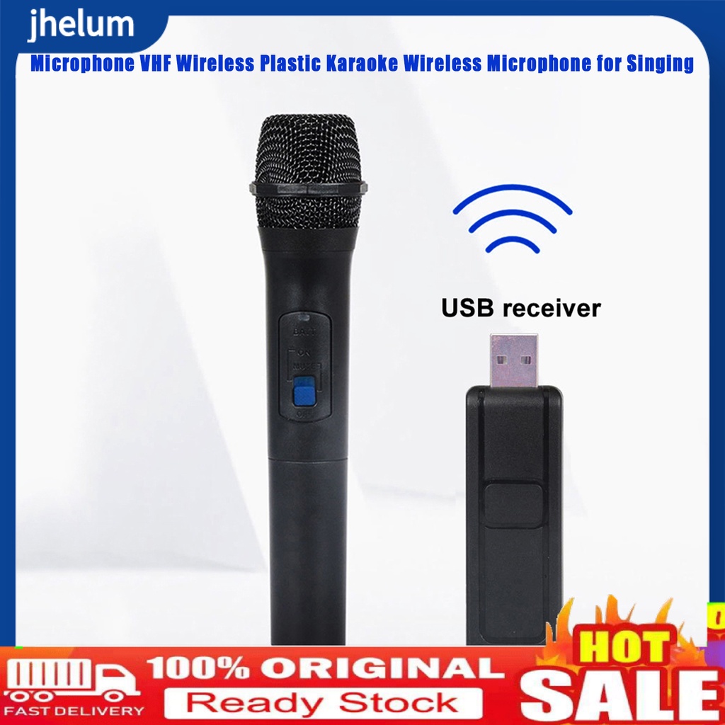 Micro Không Dây VHF Bằng Nhựa Dùng Để Hát Karaoke