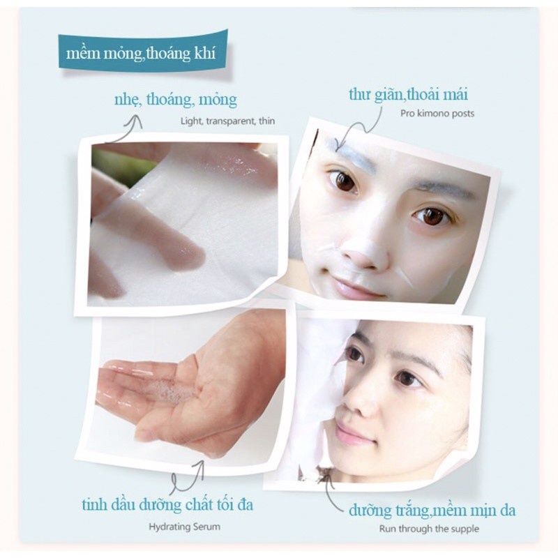Mặt nạ việt quất Bioaqua, mask nội địa Trung dưỡng ẩm trắng da mịn màng