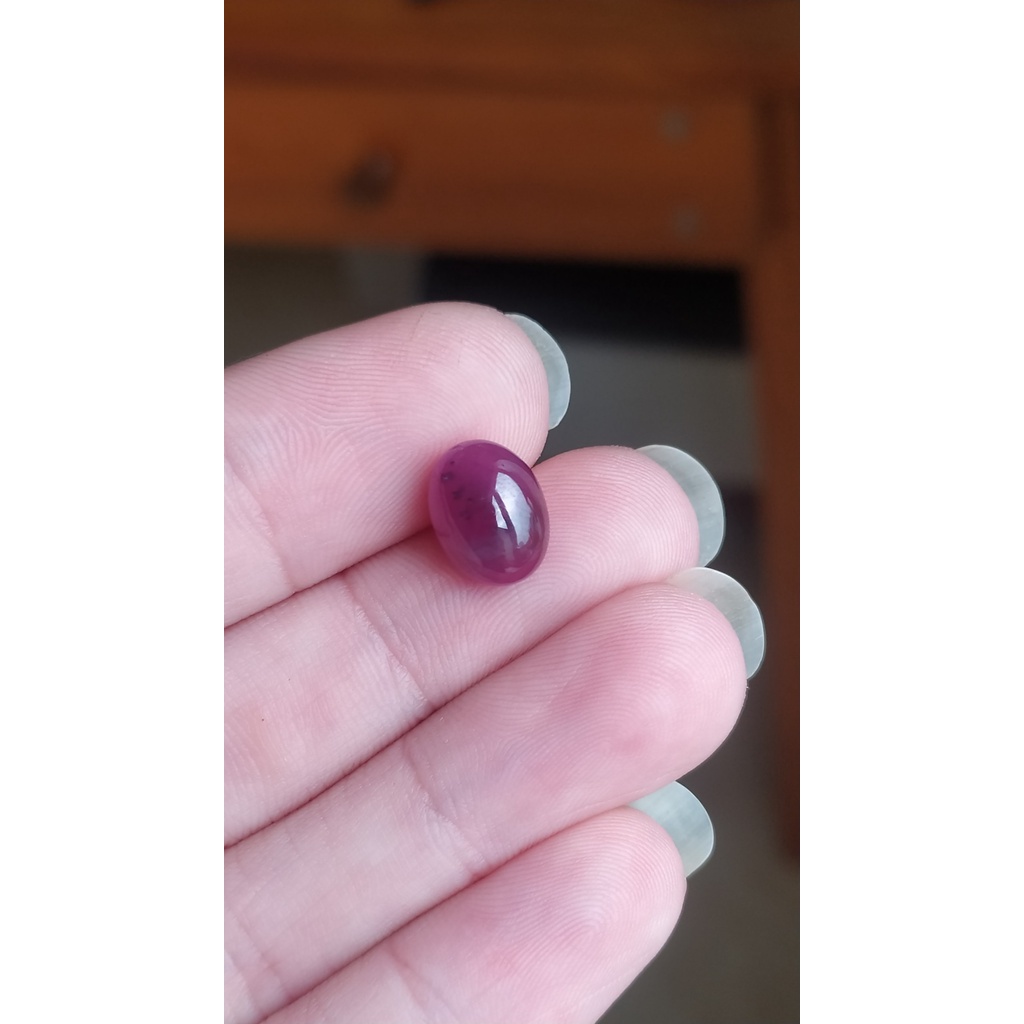 026 - Đá ruby màu mận tím lục yên - Yên Bái