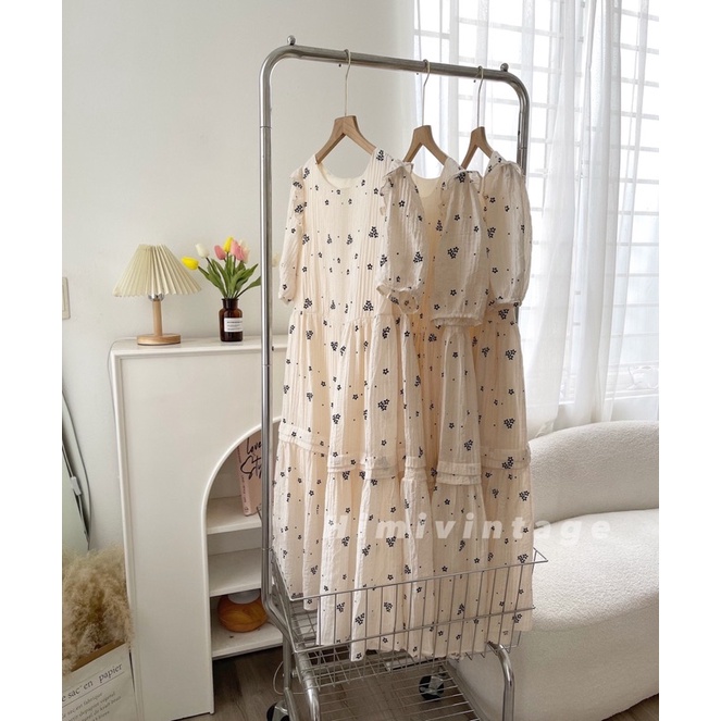 Váy trắng chấm bi, đầm dự tiệc dáng dài tiểu thư - mh91 | BigBuy360 - bigbuy360.vn