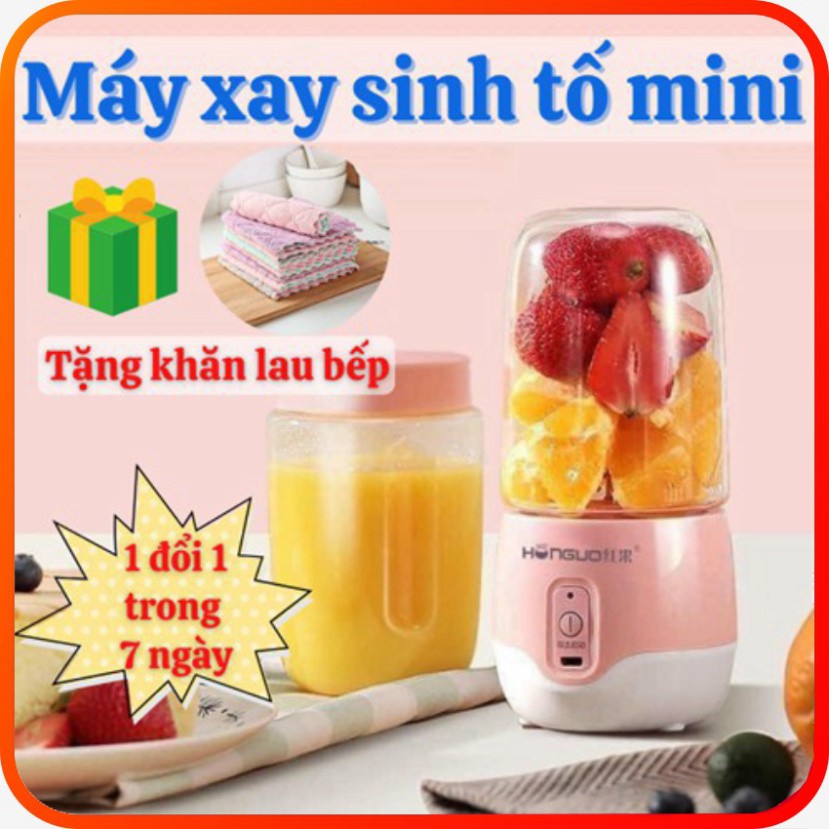 Máy Xay Sinh Tố Cầm Tay Mini, Hàng Nhập Khẩu, Sạc Pin, Bảo Hành 1 Đổi 1 Trong Vòng 7 Ngày - Mẫu Mới 2021