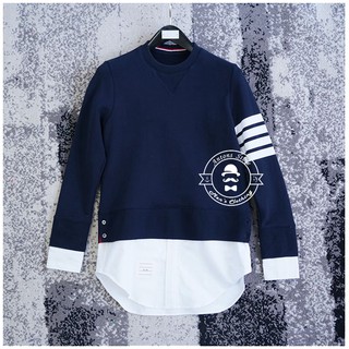 Áo nỉ sweatshirt đuôi sơ mi 