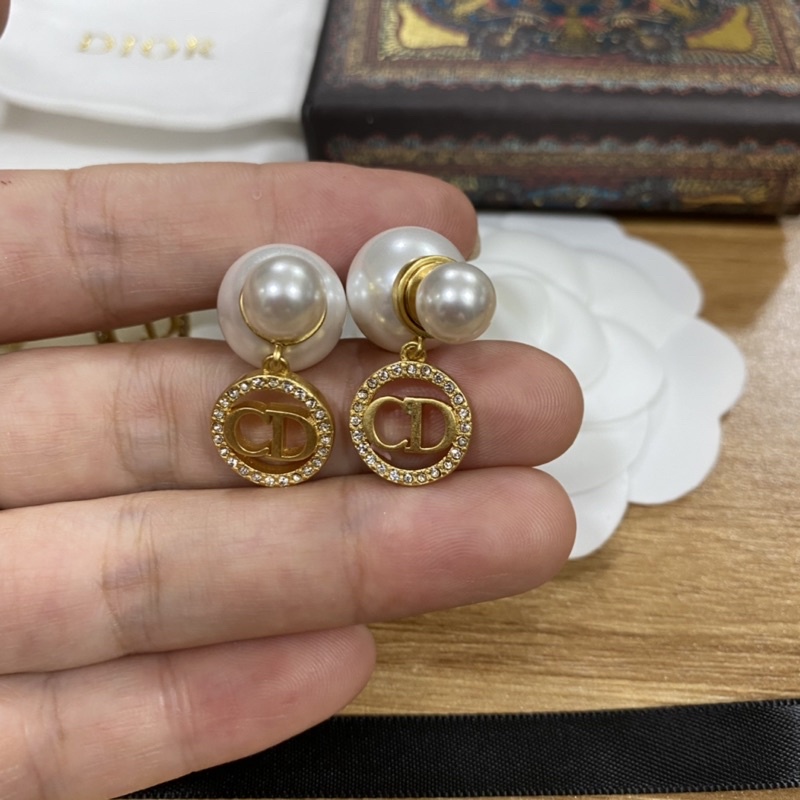 Ảnh thật bông tai cao cấp dior full box