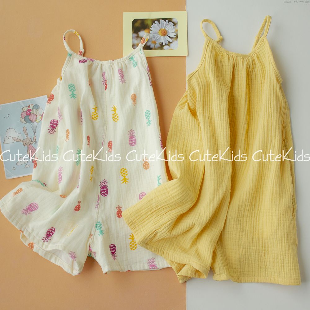 Romper 2 dây muslin Cat & Jack