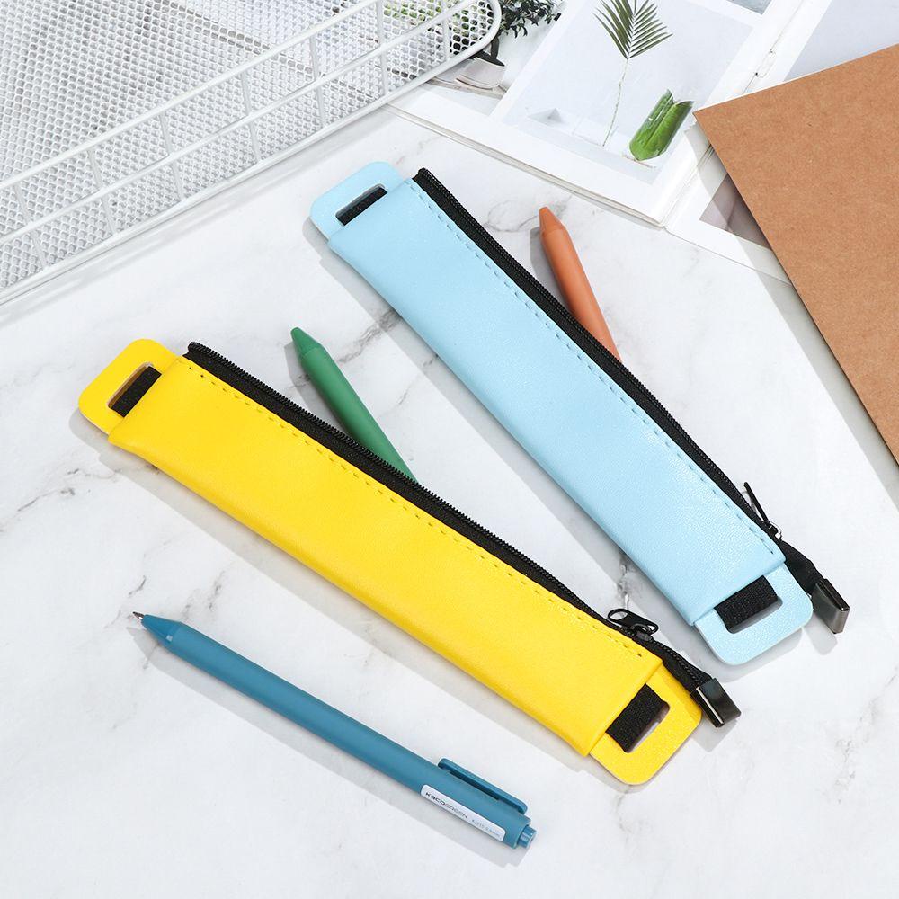 CHOOKEY 1 Túi Da Đựng Bút Chống Bụi Chống Thất Lạc Thông Dụng Giá Đỡ