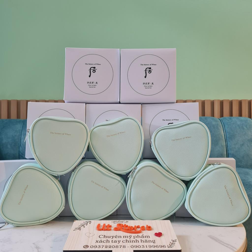 Set 2 son môi Whoo Glow Lip Balm Special Set tặng túi tim chính hãng - Út store