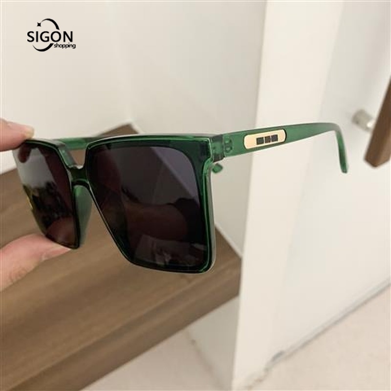 Kính Mát Gọng Vuông Lớn Chống Tia Cực Tím Thời Trang Cho Nữ