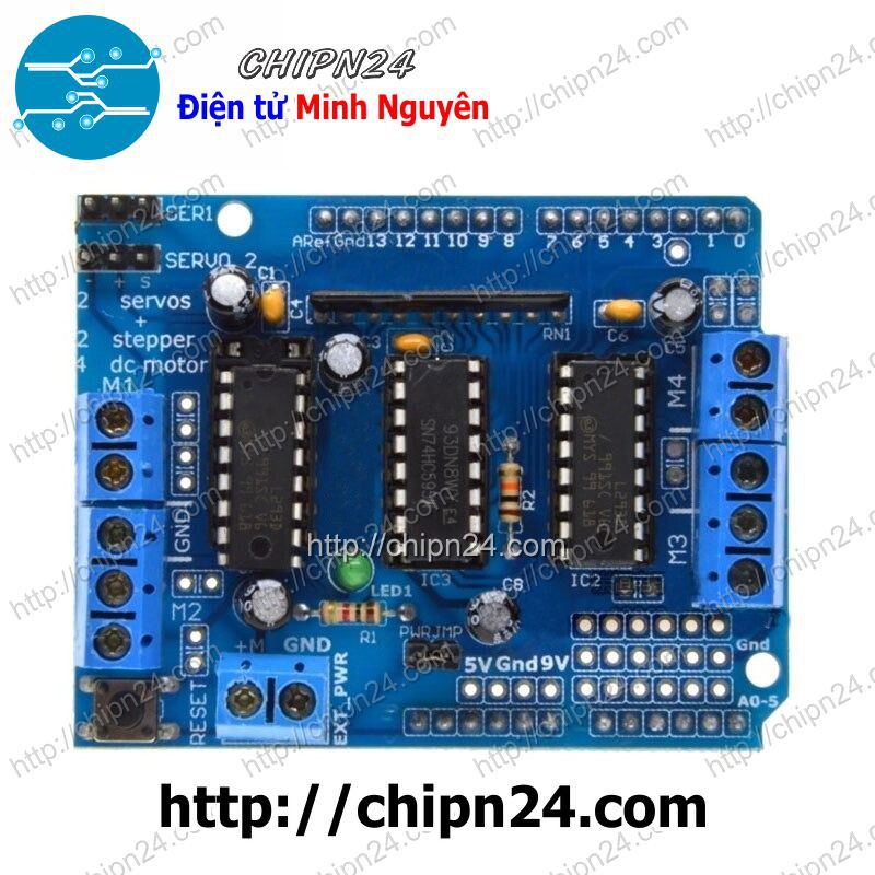 [1 CÁI] Mạch Điều Khiển Động Cơ L293D (Arduino Motor Shield L293 L293D)