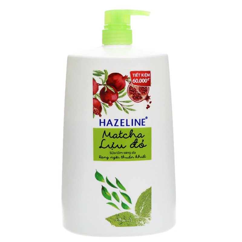 Sữa tắm Hazeline Sáng da Matcha & Lựu đỏ 1.2kg