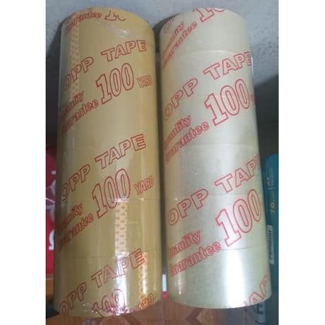 1 cuộn băng keo đóng thùng 100Yard - Băng keo trong/ đục để gói hàng