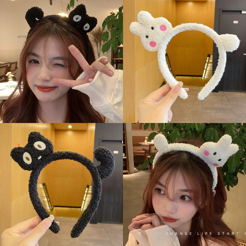 Băng Đô Tai Thỏ Bằng Lông Nhung Dễ Thương Xinh Xắn