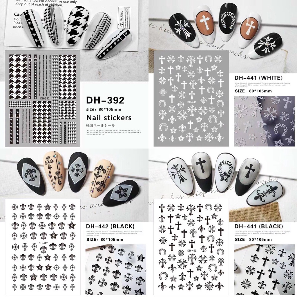 Stick trang trí móng tay hình gấu đáng yêu 12k/1 miếng