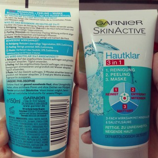 Sữa rửa mặt garnier 3in1