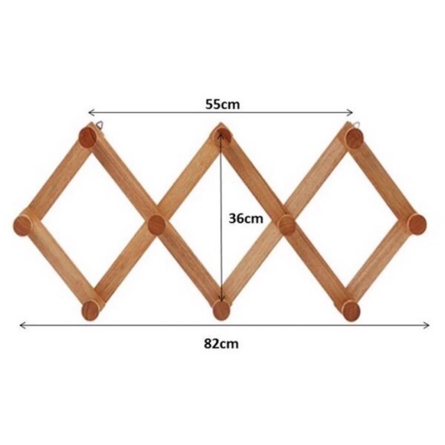 Móc áo gắn tường đa năng xếp gọn bằng gỗ - Móc xếp gắn tường treo đồ bằng gỗ 47wood