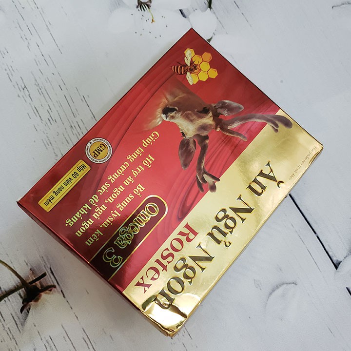 Ăn Ngủ Ngon Rostex loại bỏ mất ngủ, căng thẳng, stress dưỡng tâm an thần - Dạng vỉ 60 viên