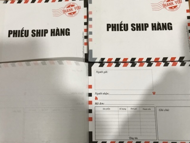 Combo 20quyển phiếu ship hàng