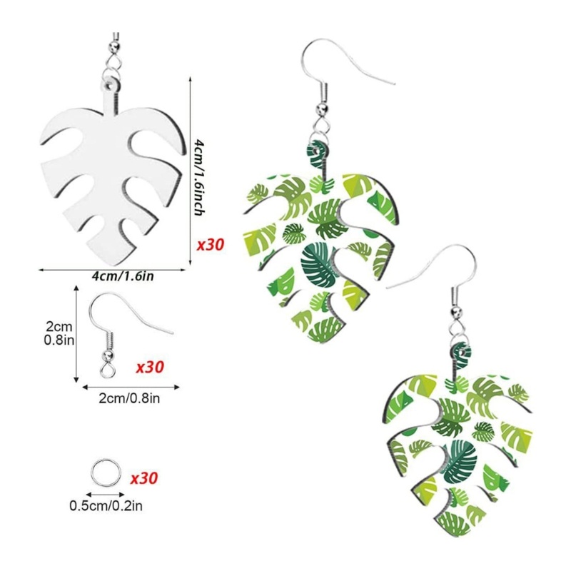 Arin Set 30 Khuyên Tai Dạng Móc Tròn Rỗng Chuyển Nhiệt Chưa Hoàn Thành