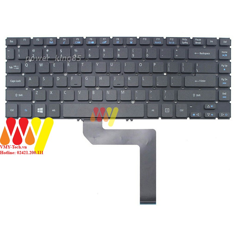 [Mã ELFLASH5 giảm 20K đơn 50K] Bàn phím laptop Acer Aspire M3-481 M3-481G M3-481T M3-481TG Keyboard