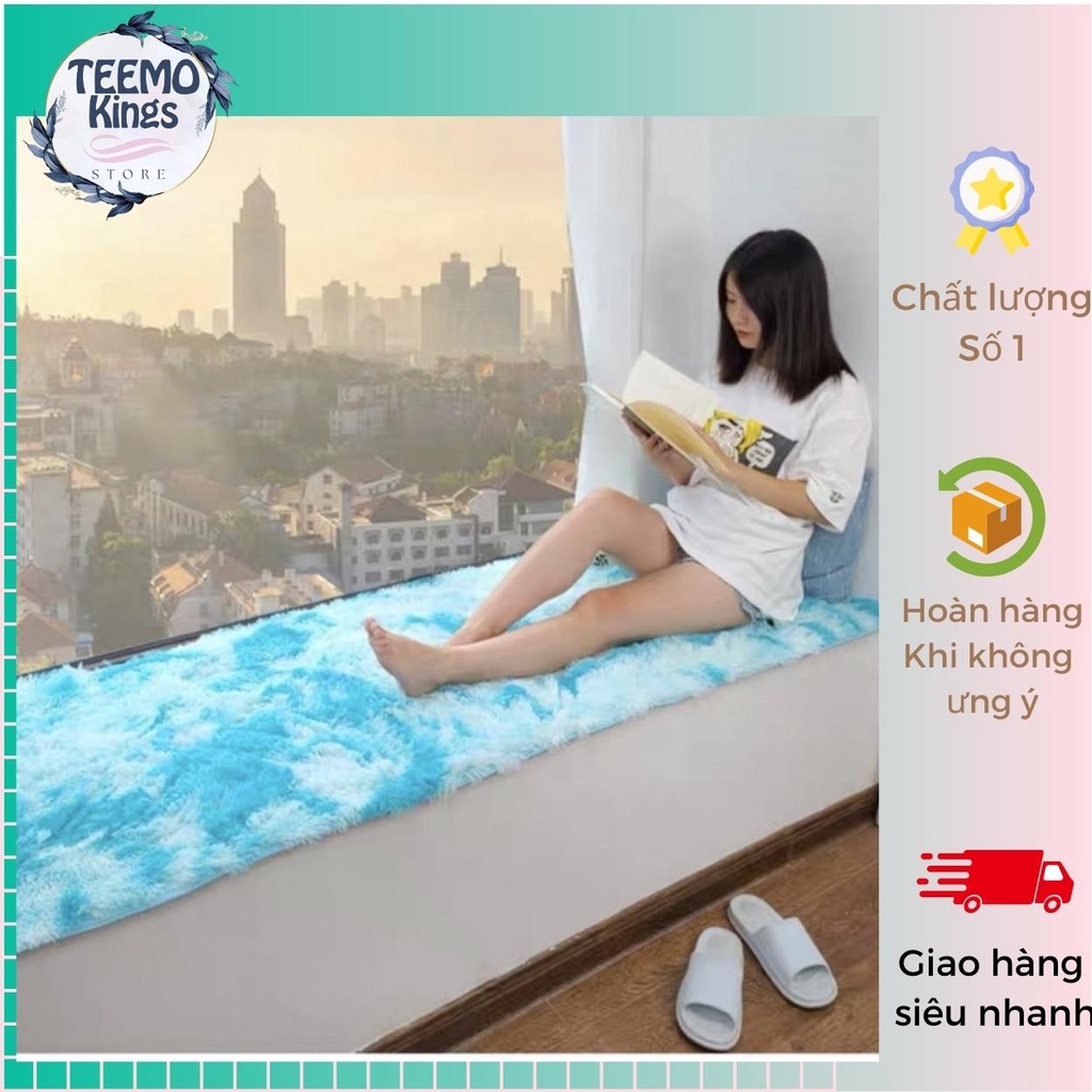 Thảm Lông Trải Sàn 50 x 1m6 hình chữ nhật decor phòng trải phòng ngủ phòng khách trang trí phòng làm phông chụp mẫu