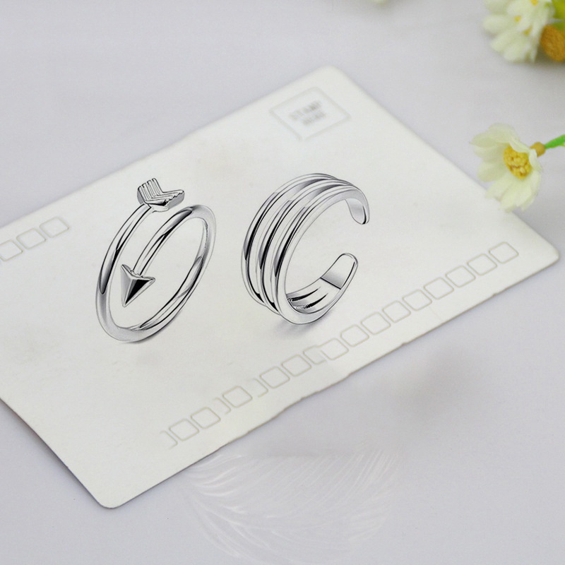 Set 4 nhẫn nữ đeo ngón chân có thể điều chỉnh bằng kim loại đính đá đơn giản đa dạng