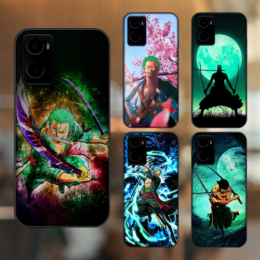 Ốp lưng Oppo A76 viền đen in hình Zoro One Piece