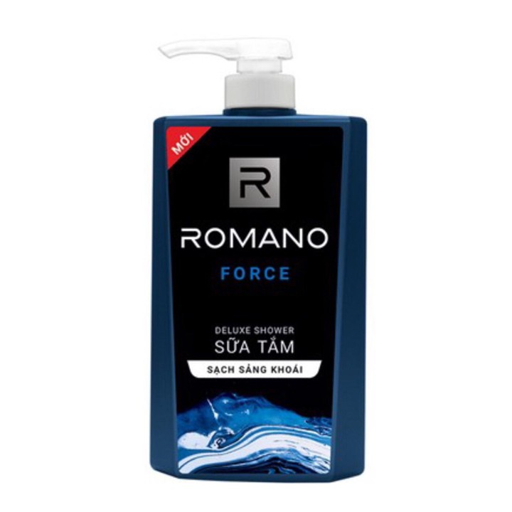 Combo Romano Force: 1 chai Dầu Gội 650g + 1 chai Sữa tắm 650g